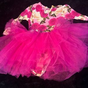 Bums & Roses Pink Skull Tutu. Size 12-18m